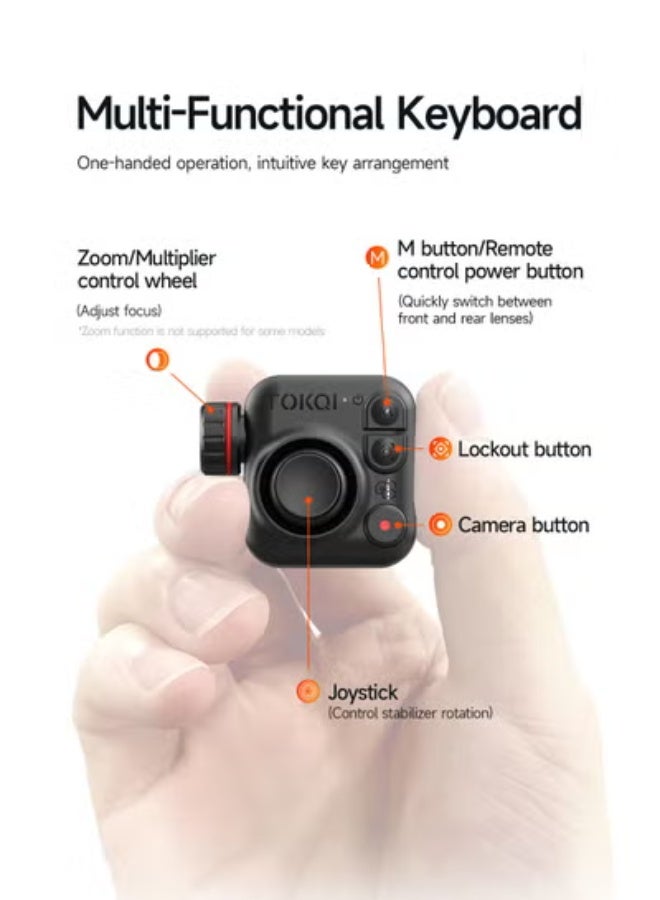 TOKQI M05 3-Axis Phone Gimbal Stabilizer with AI Tracking, Stretchable Selfie Stick and Inception Mode for iOS and Android Smartphones, Smooth Video Recording and Vlogging - Black - Image 5