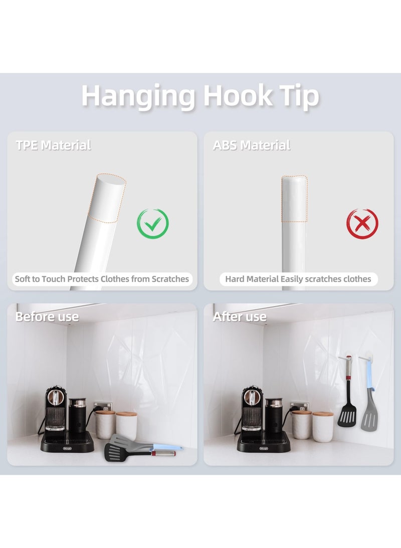 Zikra Adhesive Wall Hooks - No Tools, Easy to Use Multi-Function Utility Hooks, Small Sticky Hooks for Hanging Oven Mitts, Kitchenware, Clothes, Towels, Hats, Keys (6 Pack) - Image 5