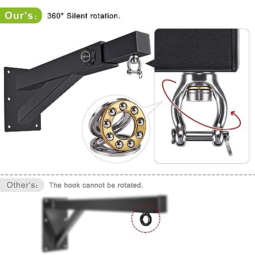 BeneLabel Wall Mount Punching Bag Hanger with Adjustable Length 17-25 inch Heavy Bag Holder 800 LB Capacity Punching Bag Hanging Bracket for Boxing Bag - Image 4