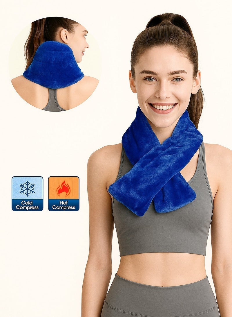 Microwavable Heating Pad, Heated Neck Wrap for Neck Shoulders and Back Dry/Moist Pain Relief for Back, Joint, Cramps, and Arthritis, Sports Injuries, Ultra Soft Flannel - Image 3