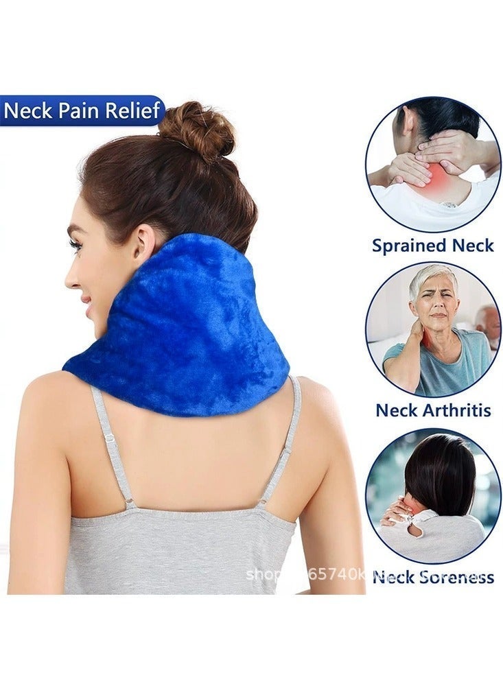 Microwavable Heating Pad, Heated Neck Wrap for Neck Shoulders and Back Dry/Moist Pain Relief for Back, Joint, Cramps, and Arthritis, Sports Injuries, Ultra Soft Flannel - Image 4