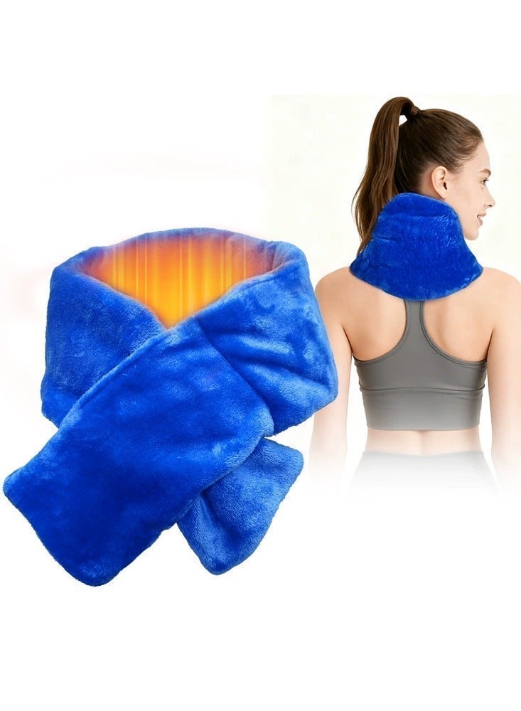 Microwavable Heating Pad, Heated Neck Wrap for Neck Shoulders and Back Dry/Moist Pain Relief for Back, Joint, Cramps, and Arthritis, Sports Injuries, Ultra Soft Flannel - Image 1
