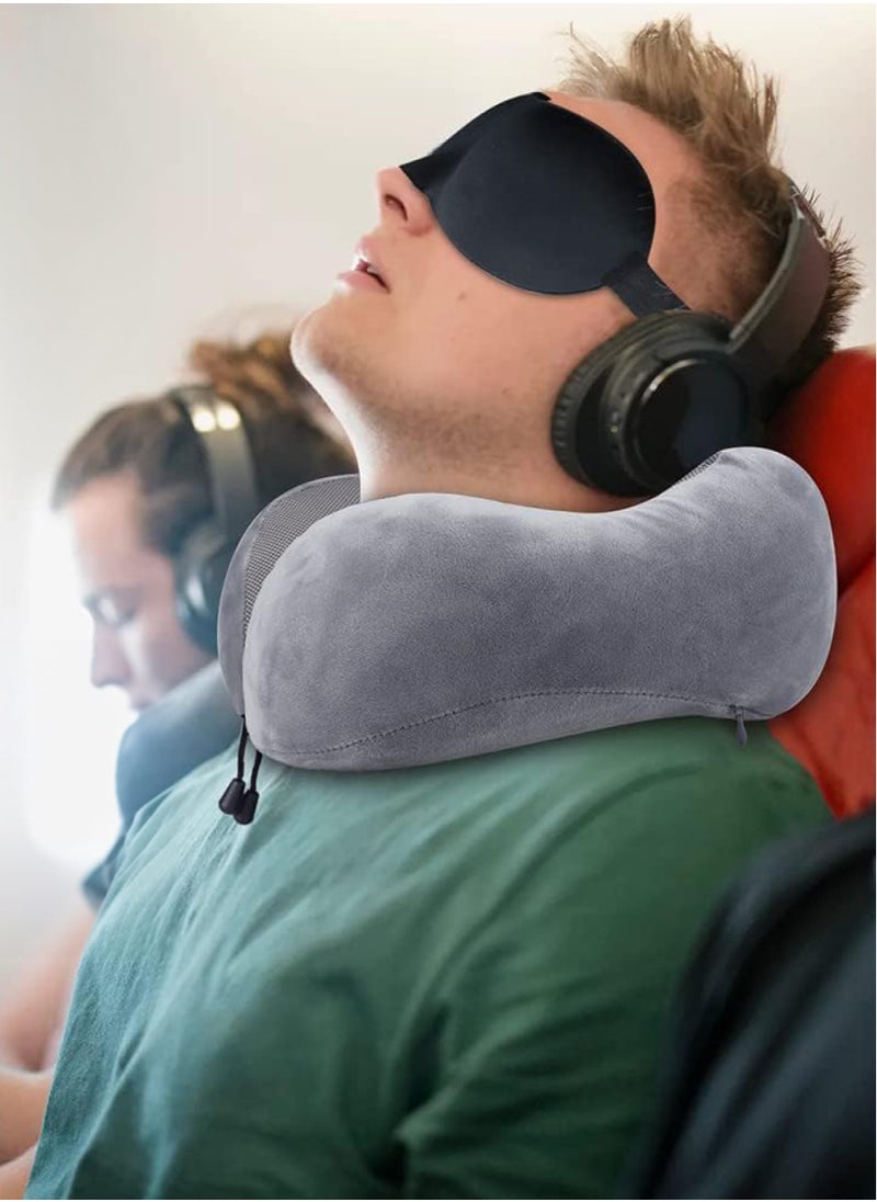 flâneur Comfortable Travel Neck Pillow with Adjustable Strap, Memory Pillow for Head and Neck Support, Lightweight and Compact  - Image 2