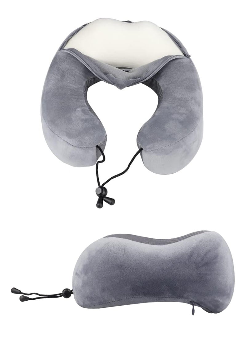 flâneur Comfortable Travel Neck Pillow with Adjustable Strap, Memory Pillow for Head and Neck Support, Lightweight and Compact  - Image 3