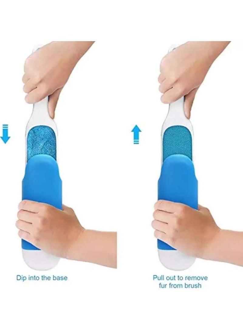 فرشاة إزالة شعر الحيوانات الأليفة - بكرة الوبر من الفرو مع موصل فرو ذاتي التنظيف أداة إزالة الشعر من الملابس والأثاث والأريكة والسجاد ومقعد السيارة - Image 5