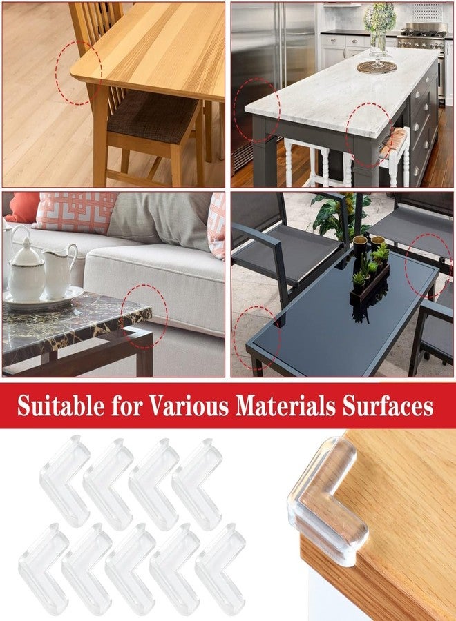 AIMERS Safety Corner Protector Guards, 10 Pcs Transparent Baby Proofing Furniture Table Edge Protection, Soft Clear Bumper Guards, Clear Furniture Desk Corner Guards, Cushioned Safety Corner Covers - Image 4