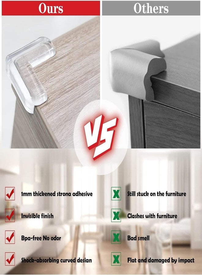 AIMERS Safety Corner Protector Guards, 10 Pcs Transparent Baby Proofing Furniture Table Edge Protection, Soft Clear Bumper Guards, Clear Furniture Desk Corner Guards, Cushioned Safety Corner Covers - Image 5