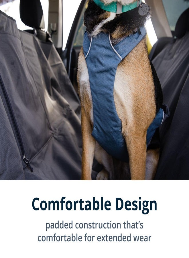 Ruffwear, Load Up Dog Car Harness, Padded Adjustable Travel Restraint with Universal Seat Belt Attachment and Strength-Rated Metal Hardware, for Road Trips in Cars & SUVs, Slate Blue, Medium - Image 5