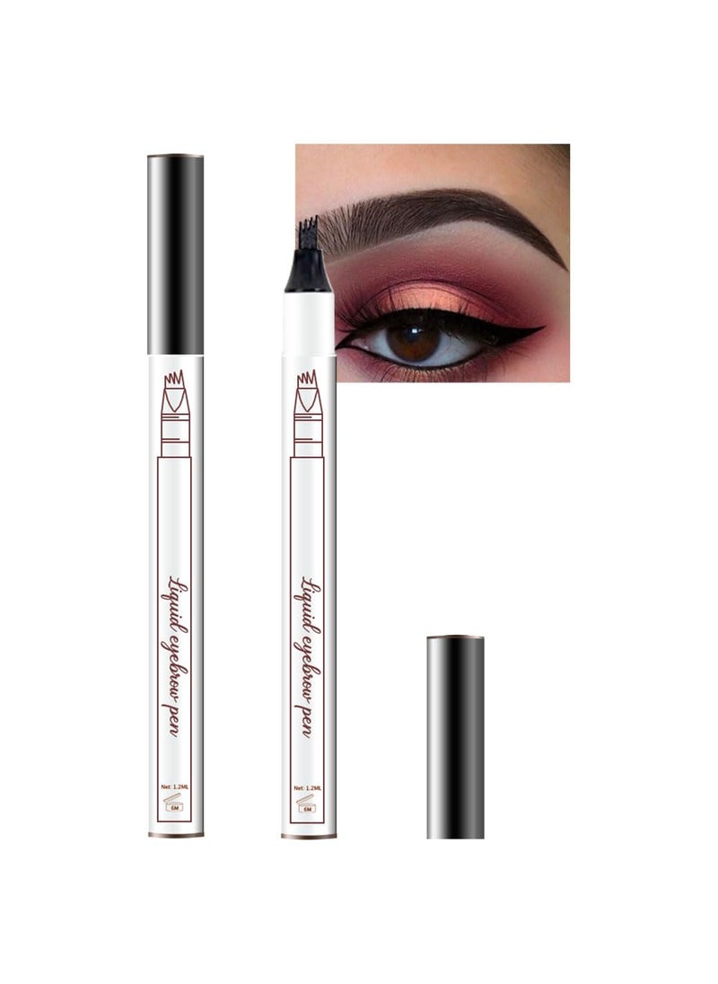 BINGBRUSH Eyebrow Ink Pencil by Brow Stylist -Micro 4 Point Brow Pen Lift & Snatch Eyebrow Pen Kits with 3 Eyebrow Stencil Long-Lasting Waterproof Natural Eyebrow Hair (1Pc 04# black) 