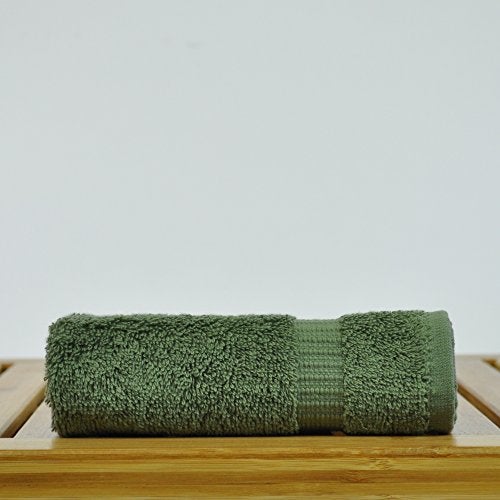 BC BARE COTTON Luxury Hotel & Spa Collection Highly Absorbent, quick dry 100% Turkish Cotton 700 GSM, Eco friendly Towel, For Bathroom, Gymand Kitchen Dobby Border Soft Towel Set (Mix Color, Wash Cloths - Set of 12) - Image 5