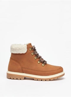 Mister Duchini Boys Solid High Ankle Boots with Zip Closure  - Image 1