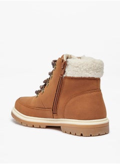 Mister Duchini Boys Solid High Ankle Boots with Zip Closure  - Image 2