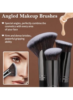 MAANGE MAANGE Professional Makeup Brushes 25 Pieces Synthetic Eye Shadow Brush Set Blush with Gift Box (Black)  - Image 3