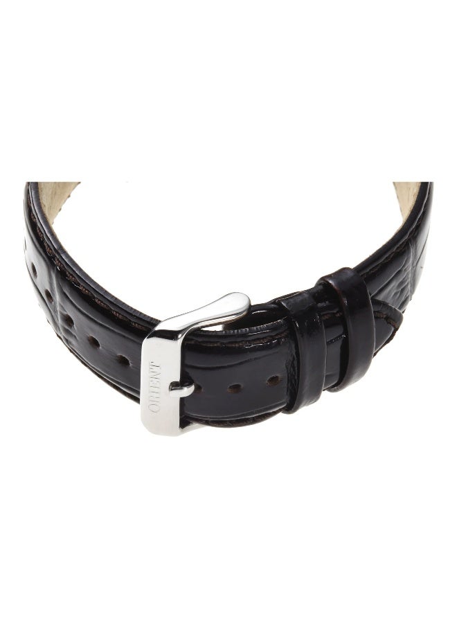 أورينت كلاسيك أوبن هارت AG02004B - ميكانيكي جلد للرجال 3 عقارب - Image 2