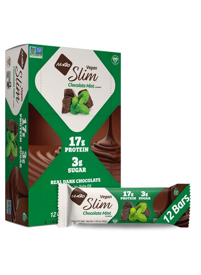 Nugo Nutrition - Slim Bars Box Chocolate Mint 12 - Image 1