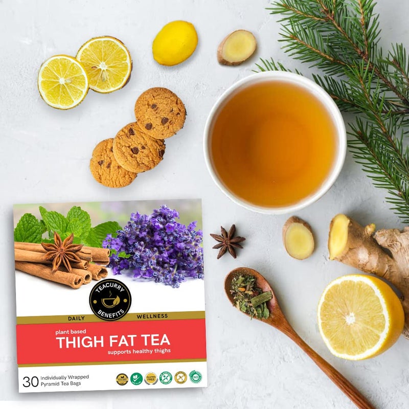 TEACURRY Thigh Fat Burn Tea (1 Month Pack | 100 Grams + Infuser) - Reduce Thigh Fat for Men and Women - Image 3