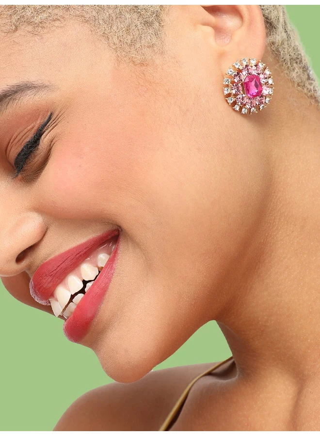 سوهي مسمار حجري مصمم للحفلات مطلي بالذهب