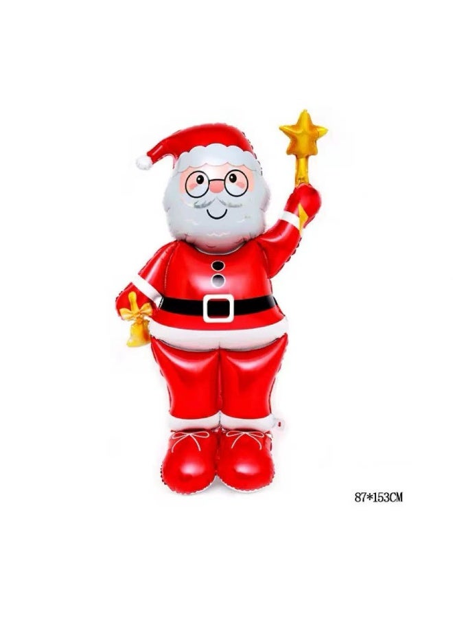 Santa Claus Balloons Christmas Balloons Santa Claus Foil Balloons For Christmas-Themed Party Birthday Party Supplies Decorations Party Decorations Balloons Party Sets - Image 2