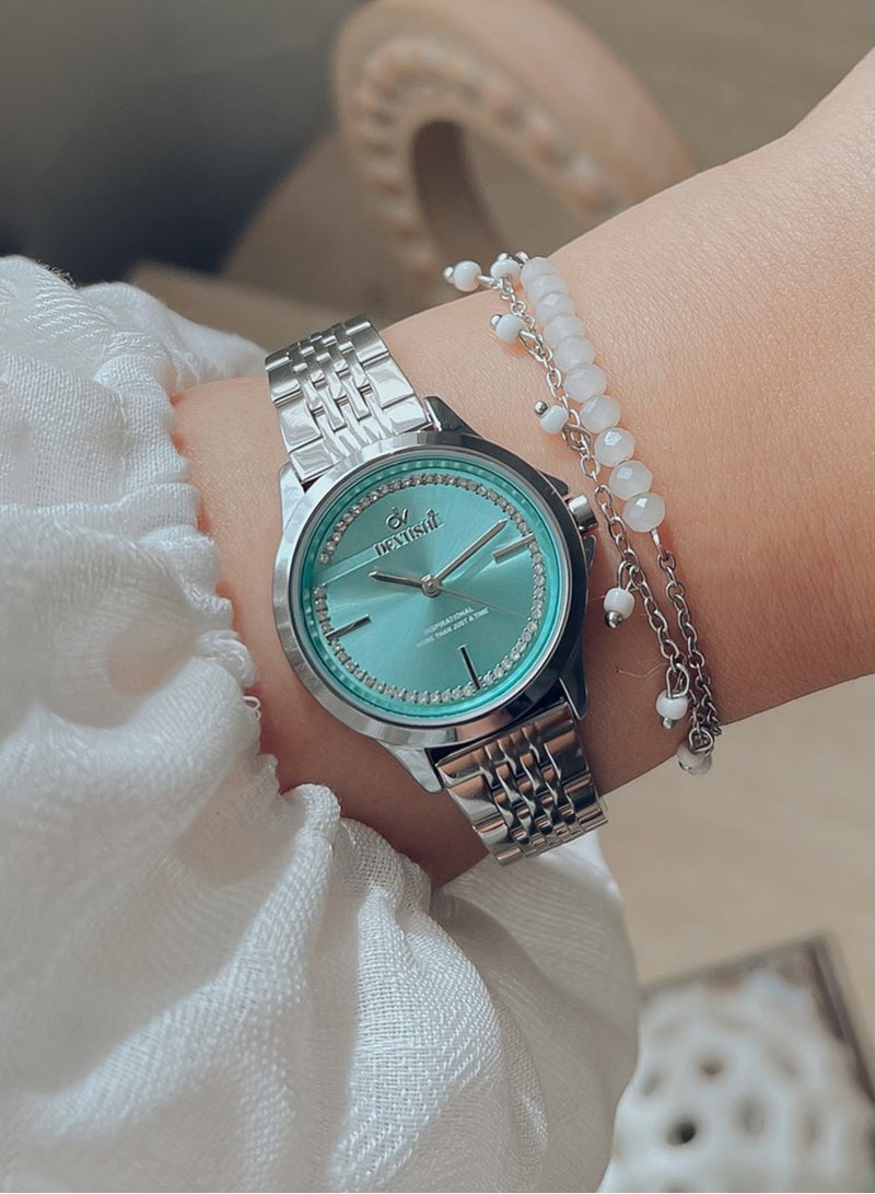 ديفوشي ساعة نسائية ديفوشي استيل بلون فضي - Image 1