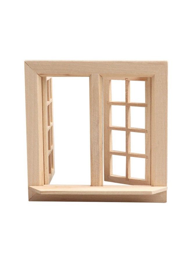 Toyvian Wooden Window For Dollhouse Miniature Window Frame Mini Furniture Doll House 1:12 Dollhouse Wooden Doors Miniature Furniture Doll Craft Window Frame Model Decoration - Image 1