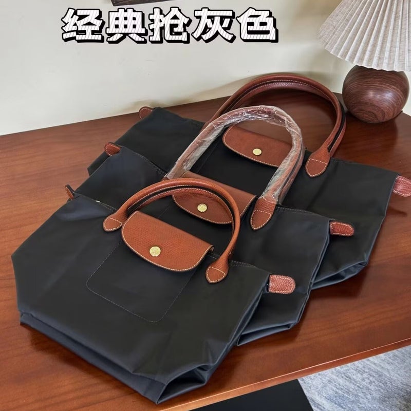Dragon Bag Bag 70Th Anniversary Classic Nylon Embroidered Dumpling Bag Large Capacity Embroidery Folding Shoulder Tote Bag - Image 5