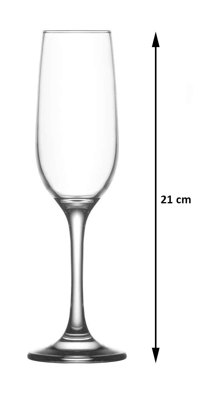 Avora Kitchenware Avora 200 ml Red Wine Flute Glass Non Lead Classic Viola Champagne Flute Glass Clear 2 - Image 4