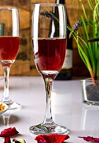 Avora Kitchenware Avora 200 ml Red Wine Flute Glass Non Lead Classic Viola Champagne Flute Glass Clear 2 - Image 3