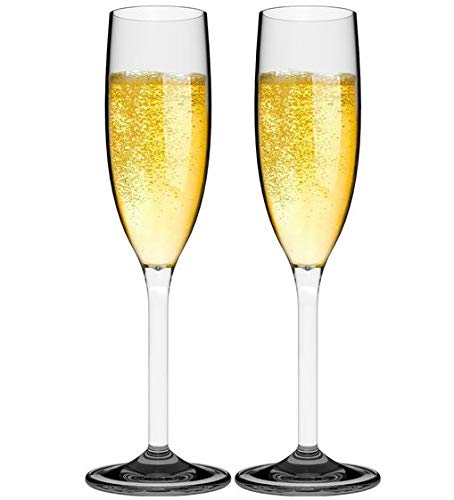 Avora Kitchenware Avora 200 ml Red Wine Flute Glass Non Lead Classic Viola Champagne Flute Glass Clear 2 - Image 1