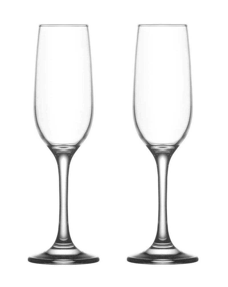 Avora Kitchenware Avora 200 ml Red Wine Flute Glass Non Lead Classic Viola Champagne Flute Glass Clear 2 - Image 2