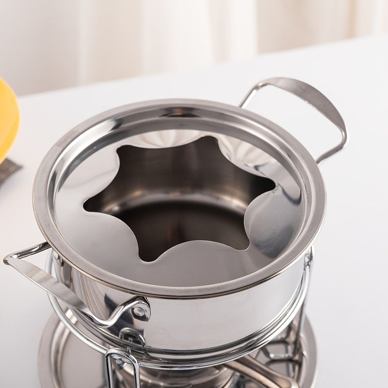 Stainless Steel Cheese Chocolate Melter Single Person Hot Pot Set For Party Gathering Restaurant - Image 1