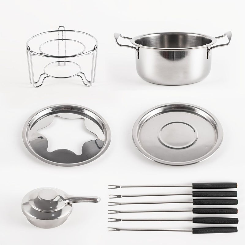 Stainless Steel Cheese Chocolate Melter Single Person Hot Pot Set For Party Gathering Restaurant - Image 2