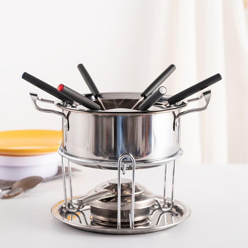 Stainless Steel Cheese Chocolate Melter Single Person Hot Pot Set For Party Gathering Restaurant - Image 4