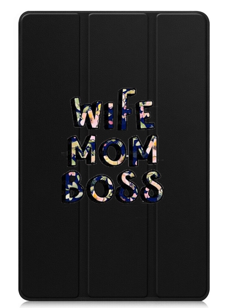 Theodor Protective Flip Case For Huawei MatePad SE 11 (2024) With Trifold Stand Auto Wake Sleep Shockproof Cover Wife Mom Boss - Image 1