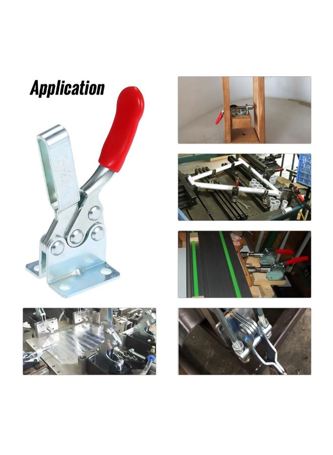 Antislip Hand Tool Toggle Clamp Silver/Red 14cm - Image 3