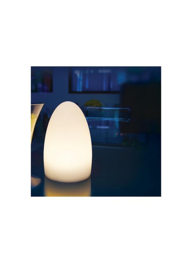 erorex Rechargeable Decorative LED Egg Design Stand Lamp with Remote White  - Image 1