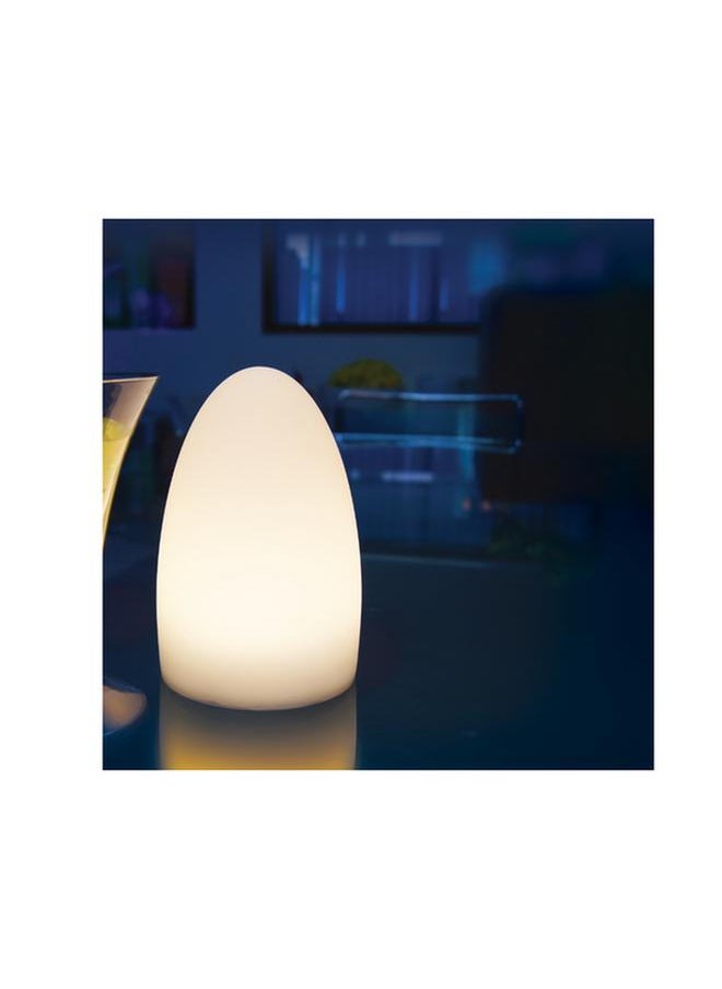 erorex Rechargeable Decorative LED Egg Design Stand Lamp with Remote White  - Image 2
