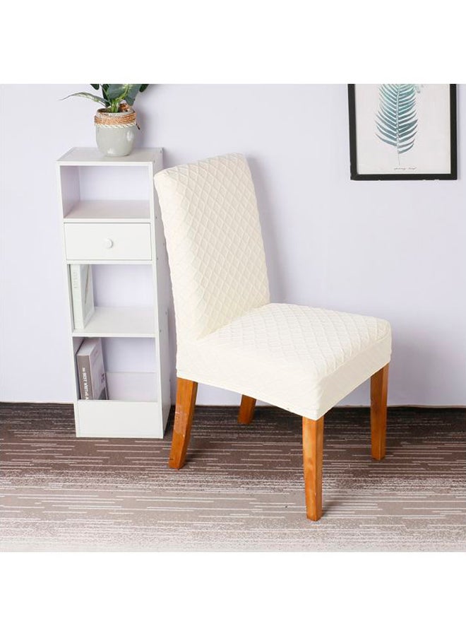 4-Piece Decorative Chair Cover Set White 12x12x1cm - Image 5