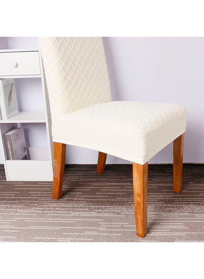 4-Piece Decorative Chair Cover Set White 12x12x1cm - Image 4