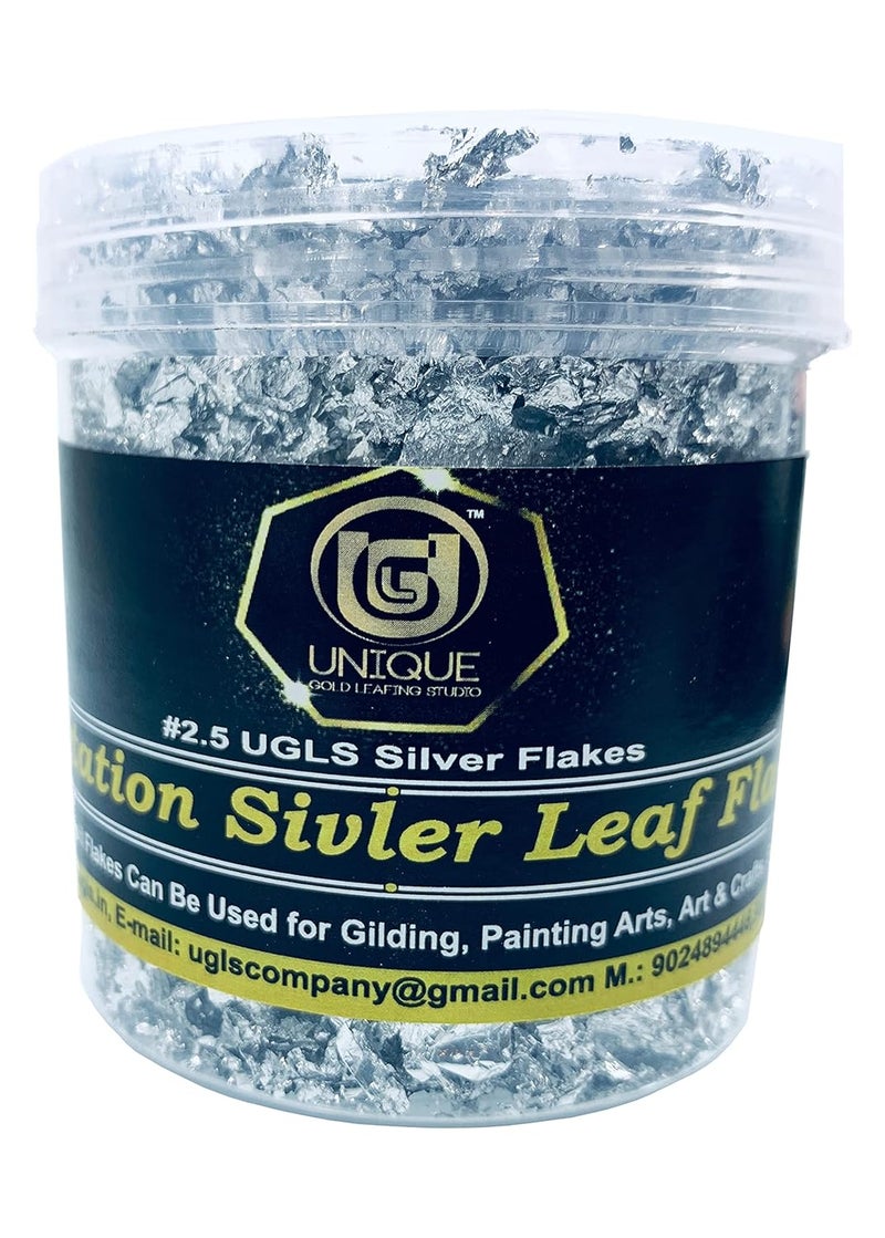 Unique Gold Leafing Studio 15g Gold Leaf Flakes - Gold Flakes for Crafts and Arts, Nails, Resin, Glitter, Gilding, Paintings, 15gm/Bottle (Gold, Silver, Rose) - Image 4