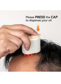 ASIV 2 in 1 Electric Scalp Massager and Hair Oil Applicator, Hair Massager Scalp Applicator Brush for Hair Treatment, Growth Medicine Essential Oil Serum, Fillable Brush, Dandruff Exfoliator Treatment  - Image 3