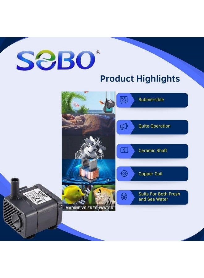 VAYINATO SOBO (WP-3200 | 5W | 300L/H) Aquarium Energy Saving Submersible Water Pump with Adjustable Flow Control for Aquarium Fish Tank, Waterfall & Indoor Decoration By Petzlifeworld - Image 4