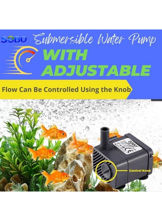 VAYINATO SOBO (WP-3200 | 5W | 300L/H) Aquarium Energy Saving Submersible Water Pump with Adjustable Flow Control for Aquarium Fish Tank, Waterfall & Indoor Decoration By Petzlifeworld - Image 2