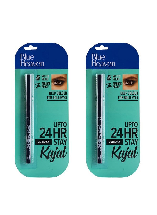 بلو هيفن قلم كحل أسود مقاوم للماء يدوم 24 ساعة من Blue Heaven | قلم كحل أسود مقاوم للتلطخ ويدوم طويلاً | عبوة من قطعتين | 0.30 جرام لكل منهما - Image 1