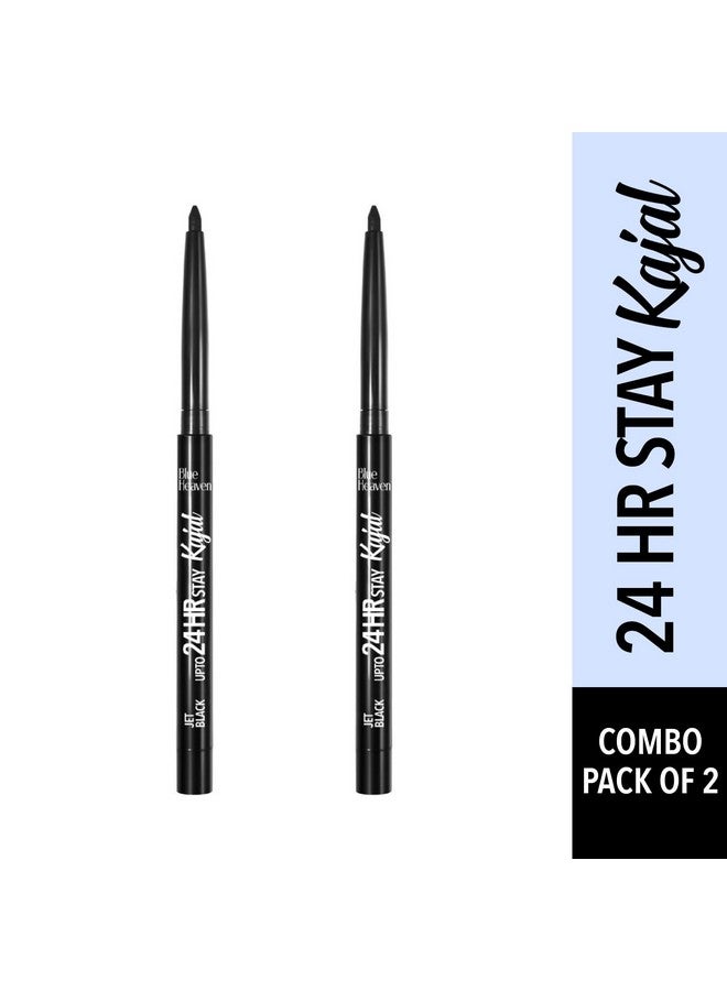 بلو هيفن قلم كحل أسود مقاوم للماء يدوم 24 ساعة من Blue Heaven | قلم كحل أسود مقاوم للتلطخ ويدوم طويلاً | عبوة من قطعتين | 0.30 جرام لكل منهما - Image 2