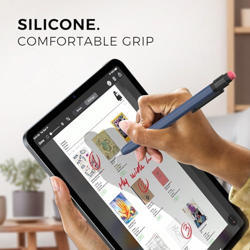 TRONWIN Apple Pencil USB C Case,Silicone Sleeve Protective Cover Perfect Grip Skin Classic Design with Sturdy Clip Compatible with Apple Pencil USB-c for ipad pro (Midnight Blue) - Image 5