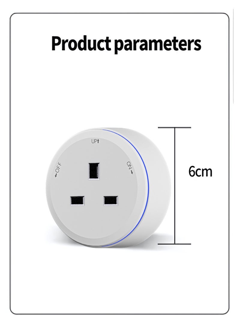 إسبانيا محول مسار كهربائي متعدد الوظائف باللون الأبيض مع حلقة LED زرقاء - Image 2