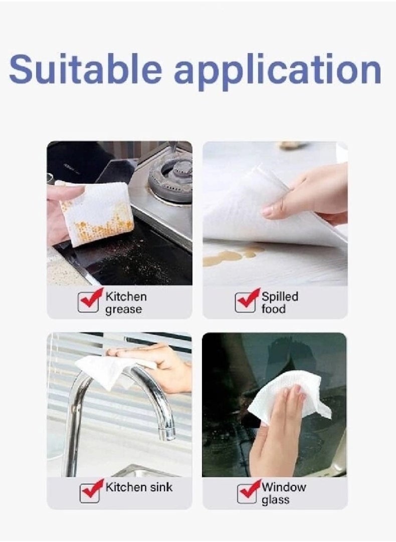KITCHENOO 80 Pieces Kitchen Cleaning Wipes Strong Decontamination Kitchen Wipes Grease Removal  - Image 4