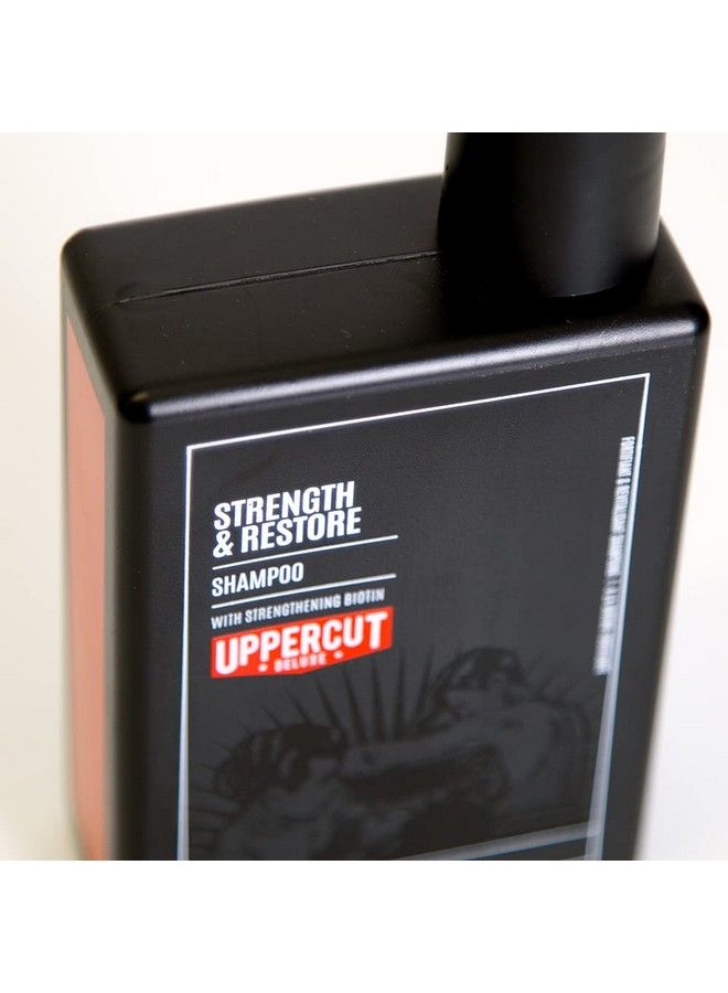 Uppercut Deluxe شامبو القوة والاستعادة لجميع أنواع الشعر وغني بالبيوتين والكافيين لتعزيز النمو الصحي 8 أونصة سائلة / 240 مل. - Image 4
