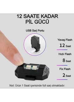 Qasul Universal Flash Warning Light 7 Color USB Rechargeable Aircraft LED Emergency Lights Drone Bicycle  - Image 2