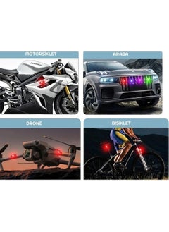 Qasul Universal Flash Warning Light 7 Color USB Rechargeable Aircraft LED Emergency Lights Drone Bicycle  - Image 4